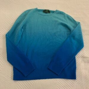 C Wonder 100% cashmere blue gradient sweater - Size Large